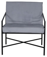 Rakel Lounge Chair, Grey Velvet