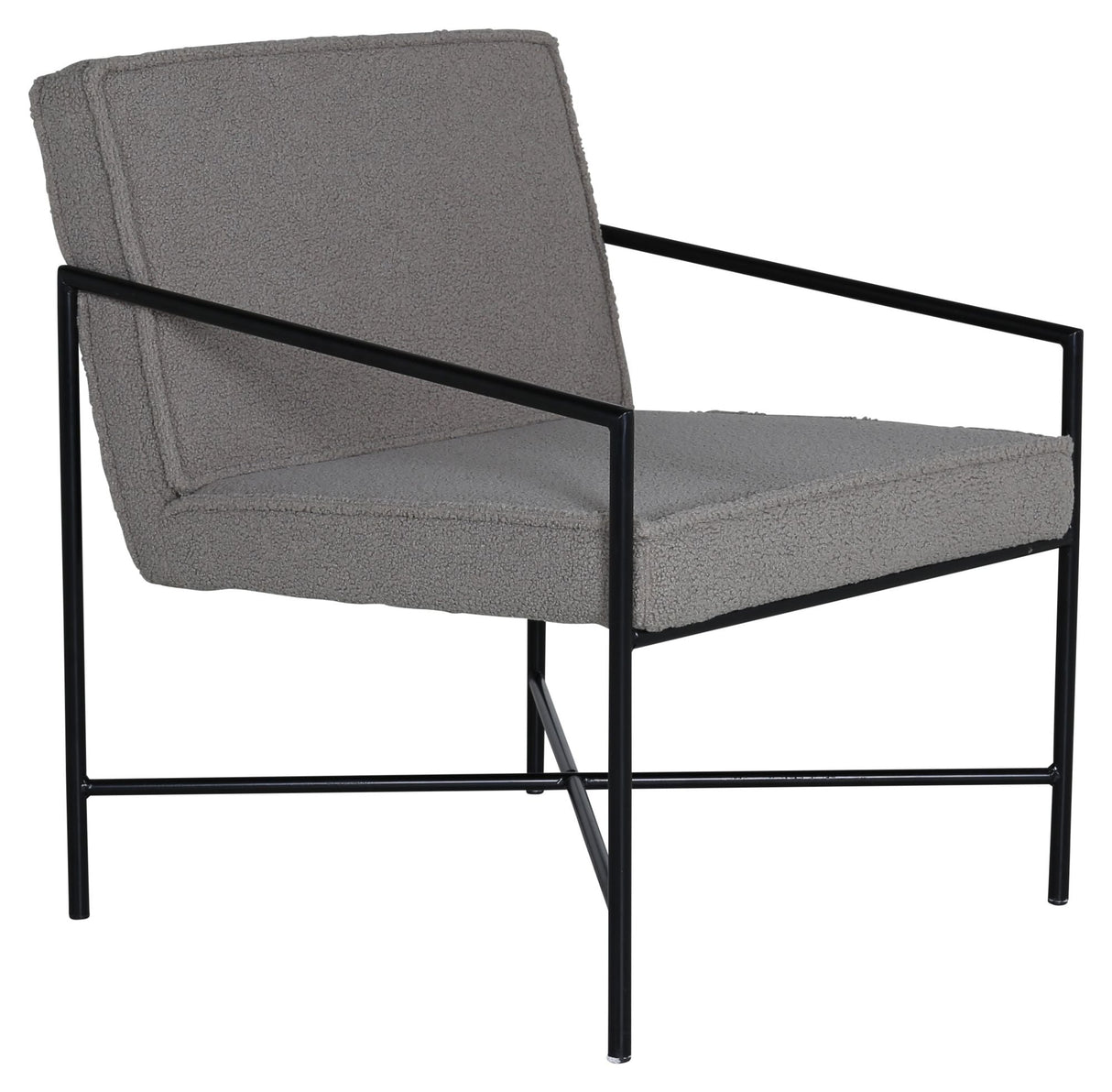 Rakel Lounge Chair, Grey Teddy