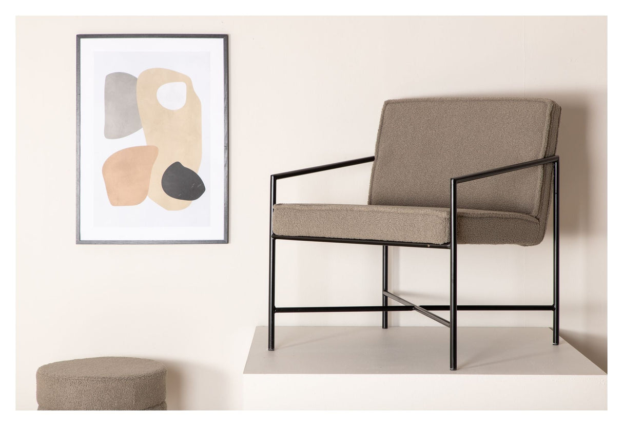 Rakel Lounge Chair, Grey Teddy