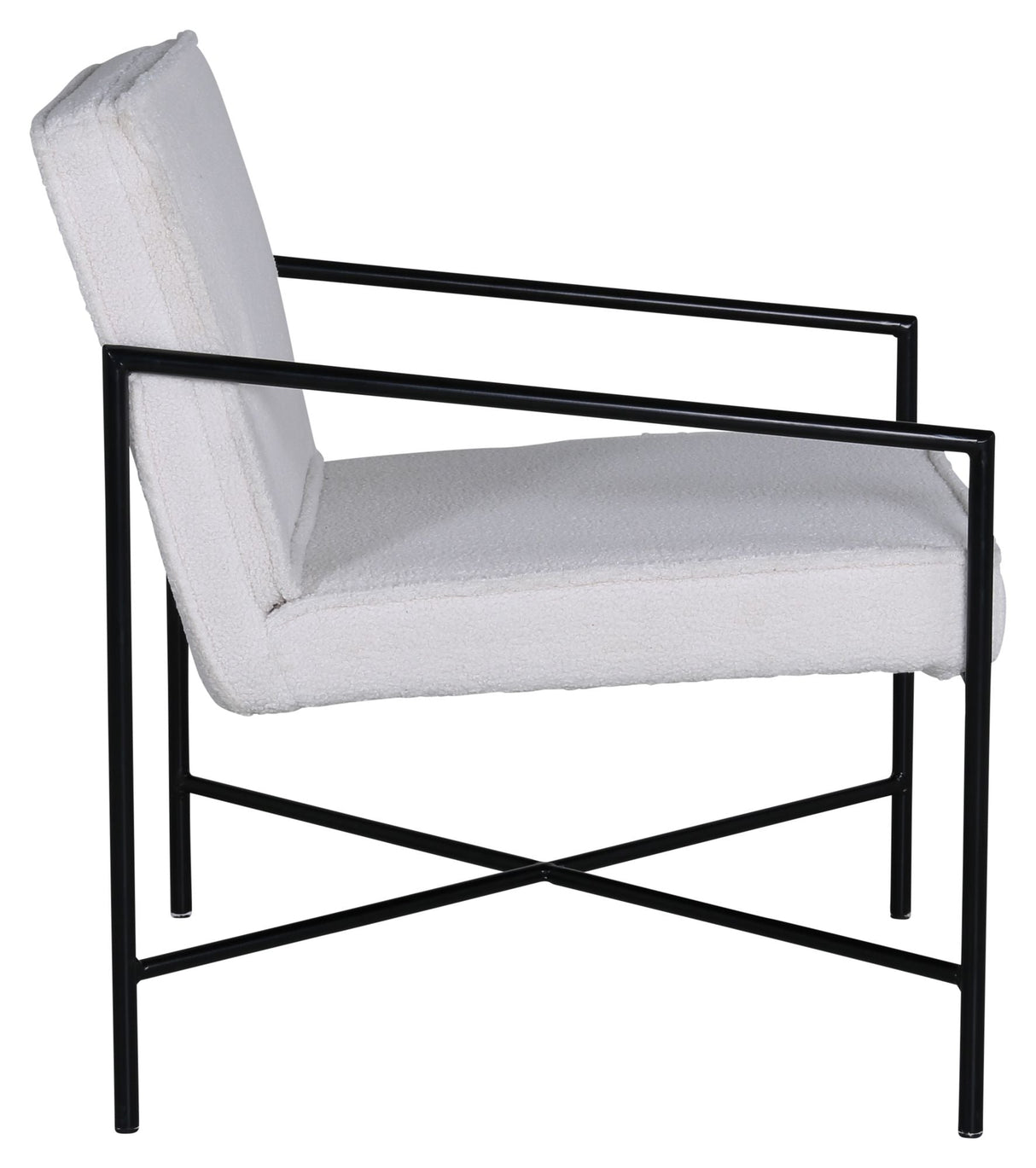 Rakel Lounge Chair, Offwhite Teddy