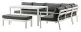 Ramos Lounge Bed - White/Grey