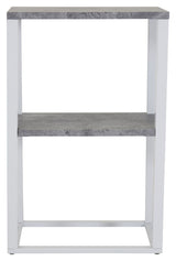 Rise Bedside Table - Betong Look/White Metal Ben