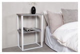 Rise Bedside Table - Betong Look/White Metal Ben