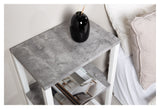 Rise Bedside Table - Betong Look/White Metal Ben