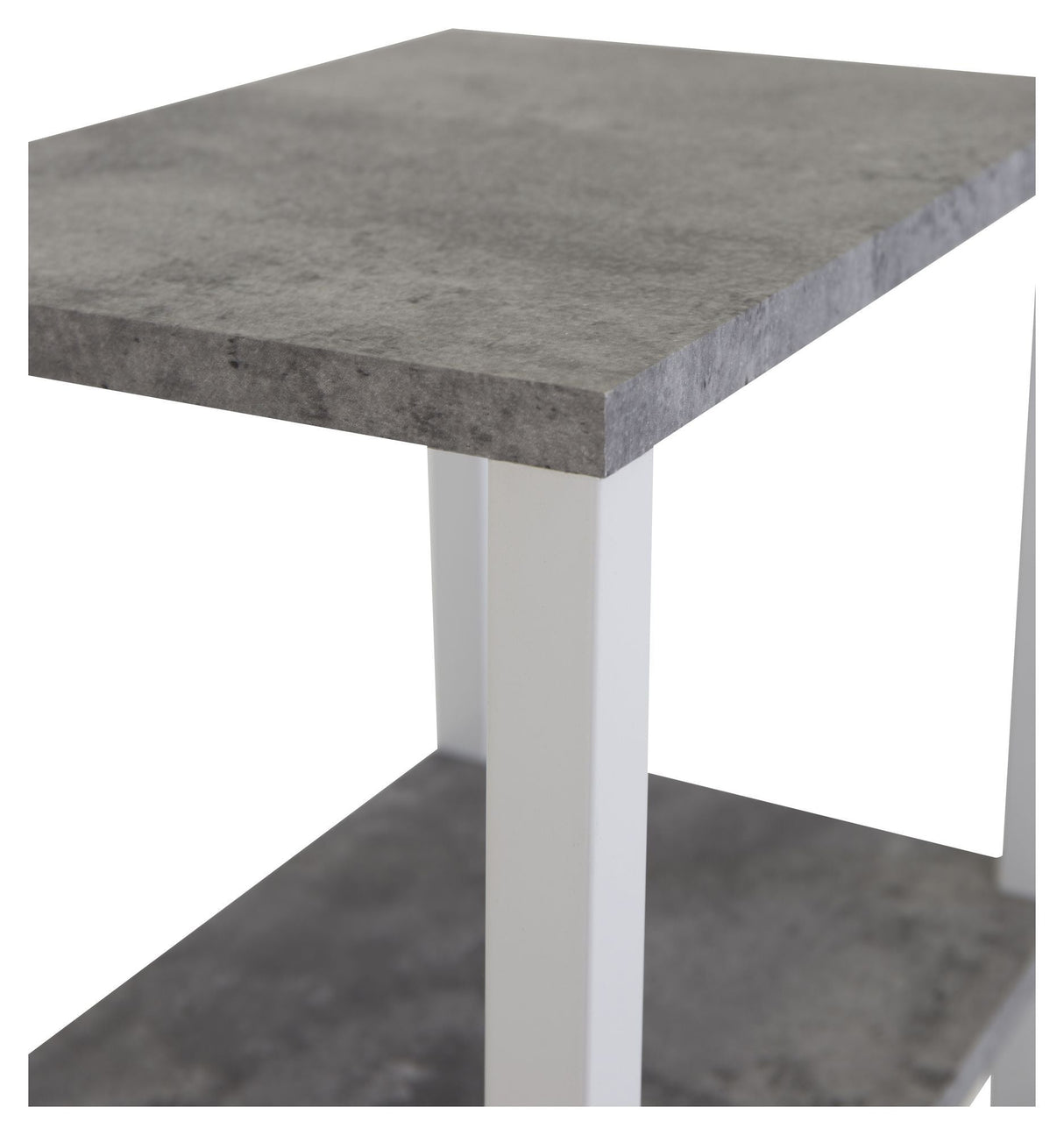 Rise Bedside Table - Betong Look/White Metal Ben