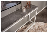 Rise Side Table - Concrete Look/White Metal Ben, 110x30