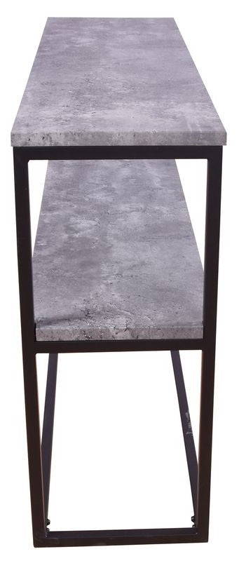 Rise Side Table Double - Betong Look/Black Metal Ben, 110x30