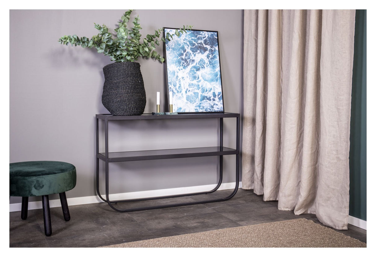 ROCKER Sideboard - Smoke Grey Glass Top, 110x30