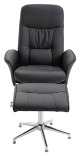 Rolf Recliner, Black Leatherette