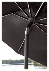 Sabal Parasol w. LED Light-svart