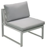 Salvador Lounge Set White Alu/Grey Cushion