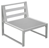 Salvador Lounge Set White Alu/Grey Cushion