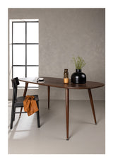 Sanford Dining Table, MDF, Dark Brown, 180 x 90