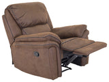 Saranda Recliner - Mocha Leather Look