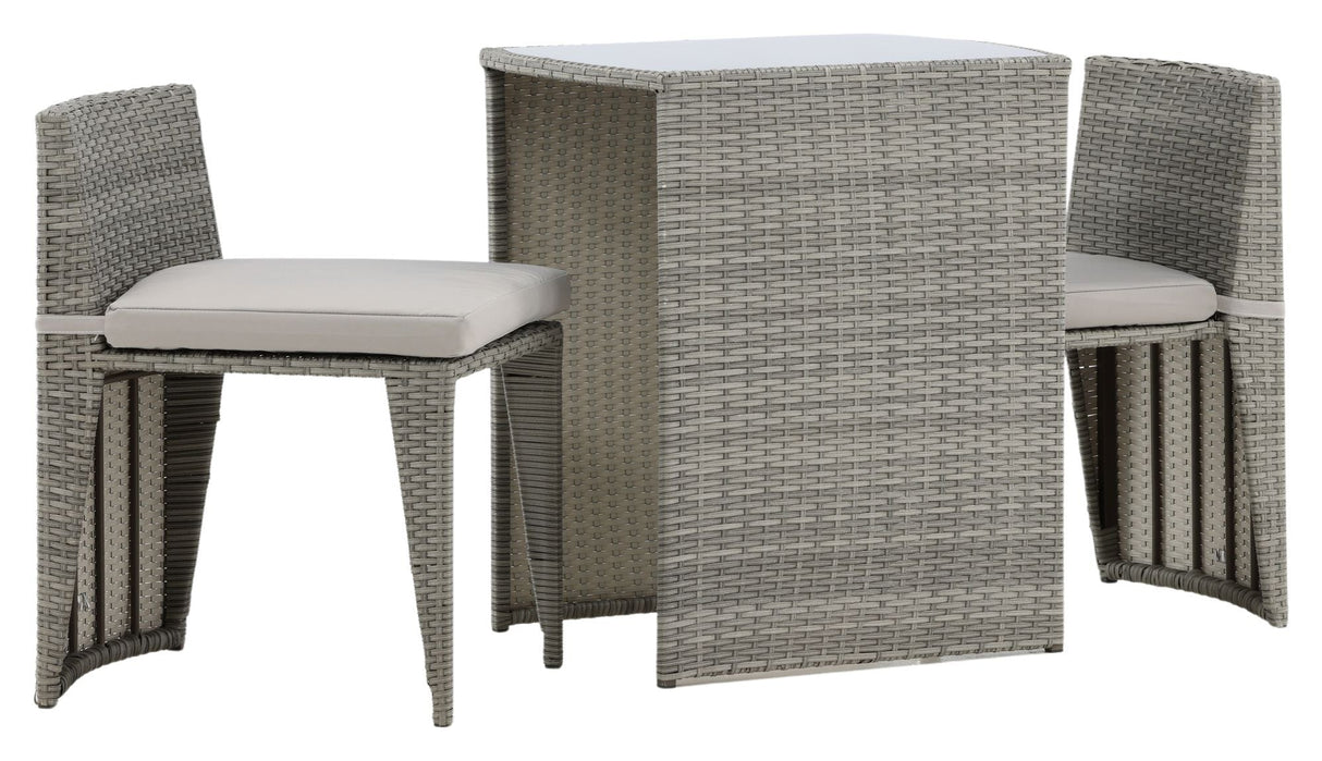 Savanna Café Set - Grey Wicker