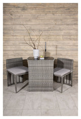 Savanna Café Set - Grey Wicker