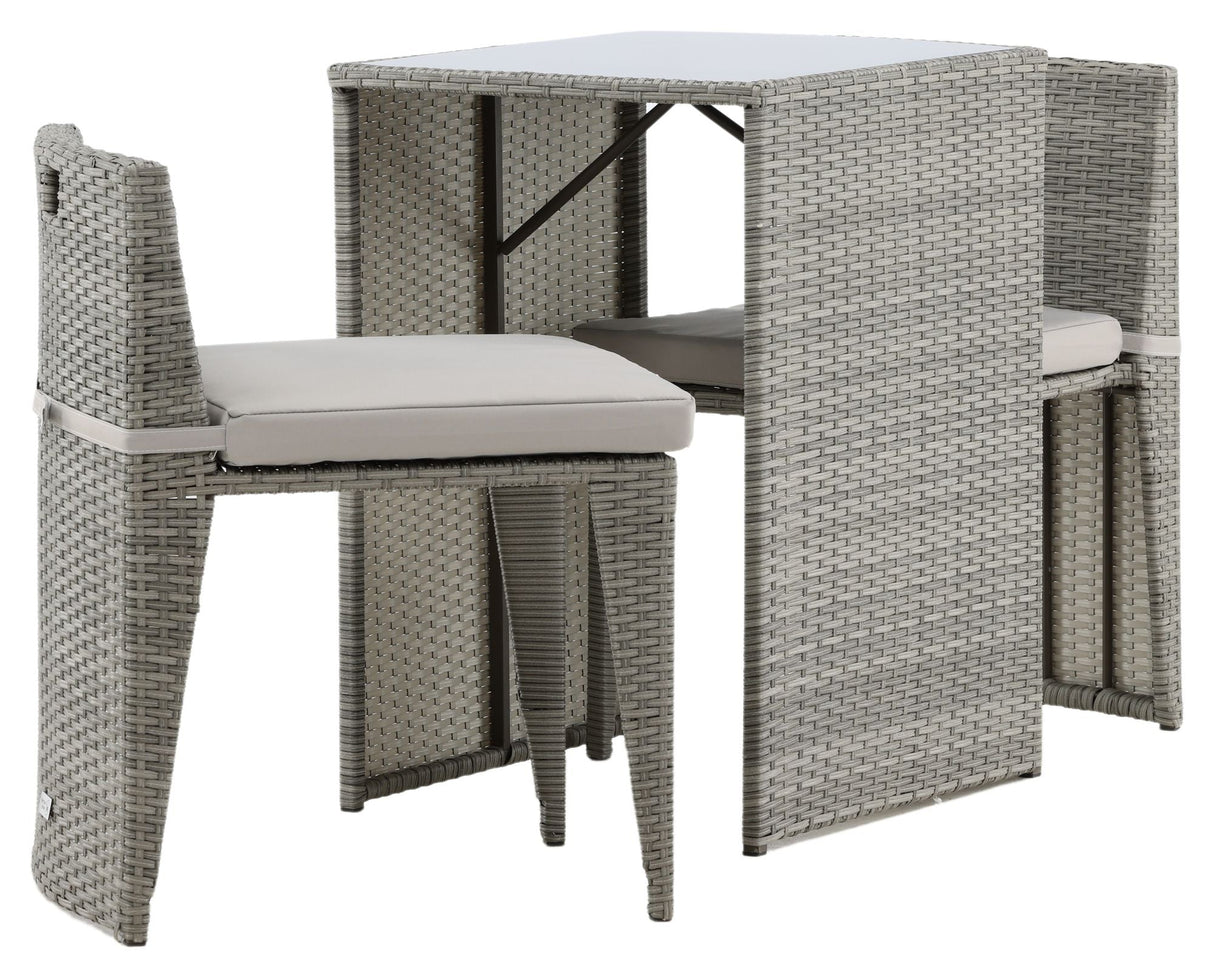 Savanna Café Set - Grey Wicker