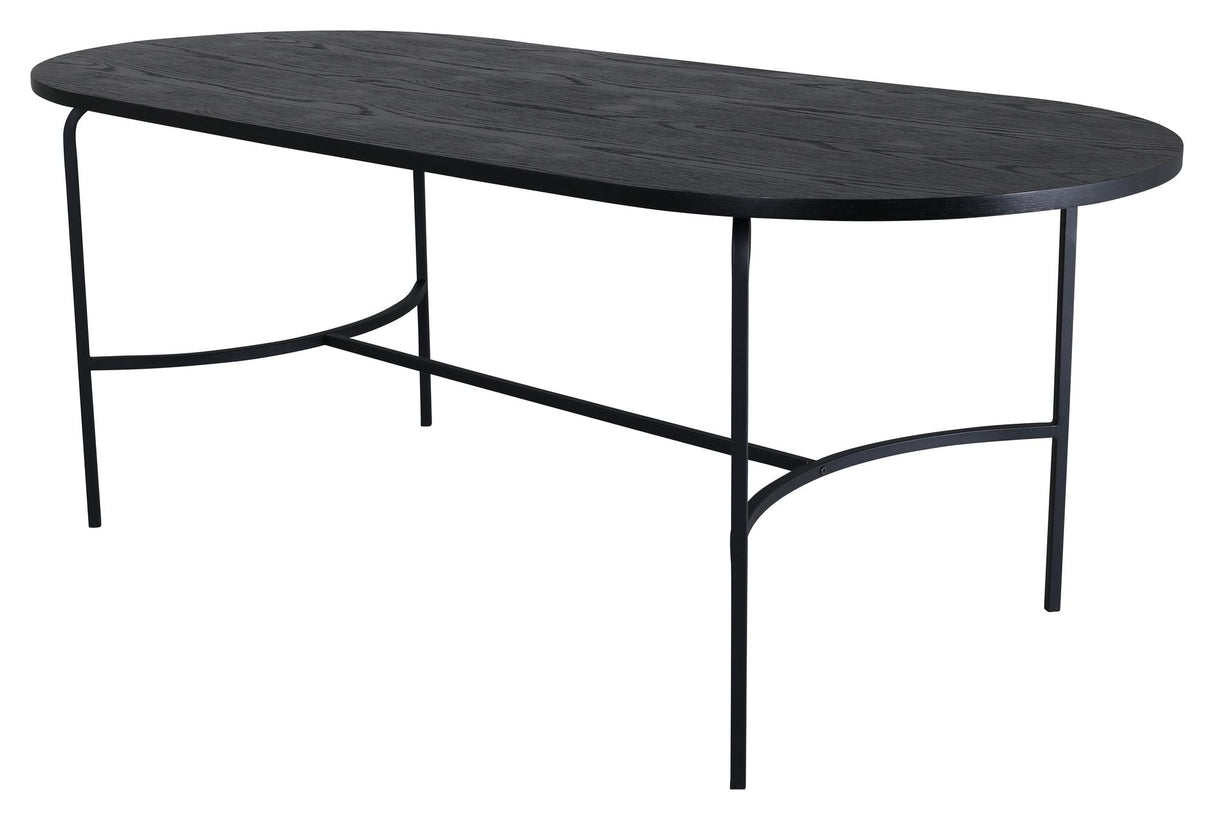 Skate Dining Table Oval, 200 x 90, svart