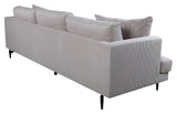 Sofia 3-Pers. Soffa, beige sammet