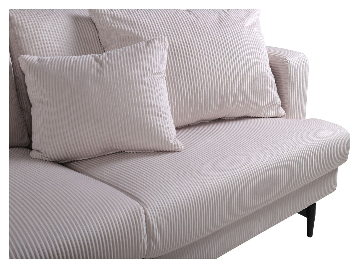 Sofia 3-Pers. Soffa, beige sammet