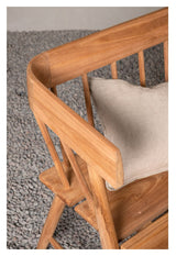 Delad 2-sits soffa, teak