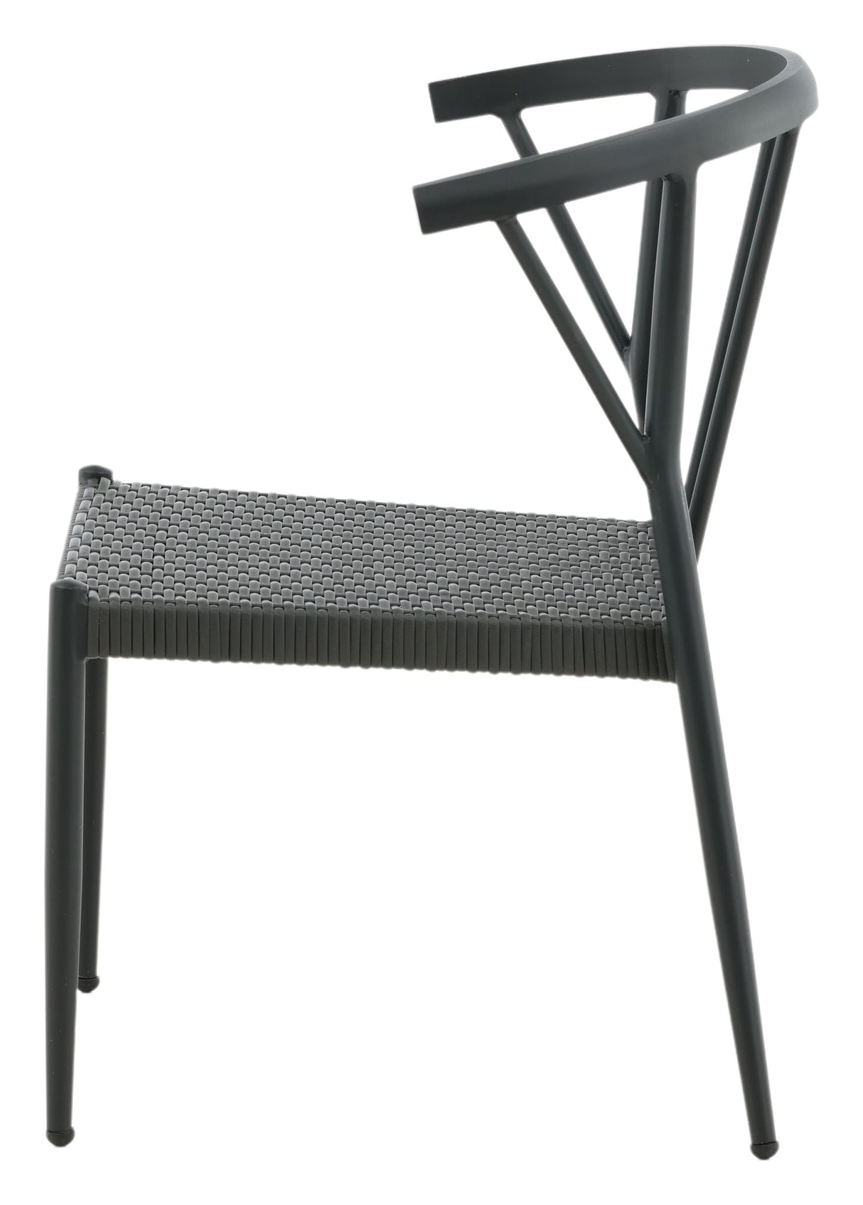 Stina Garden Chair w. fläta - svart