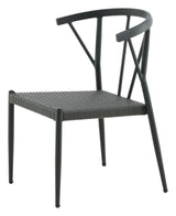 Stina Garden Chair w. fläta - svart