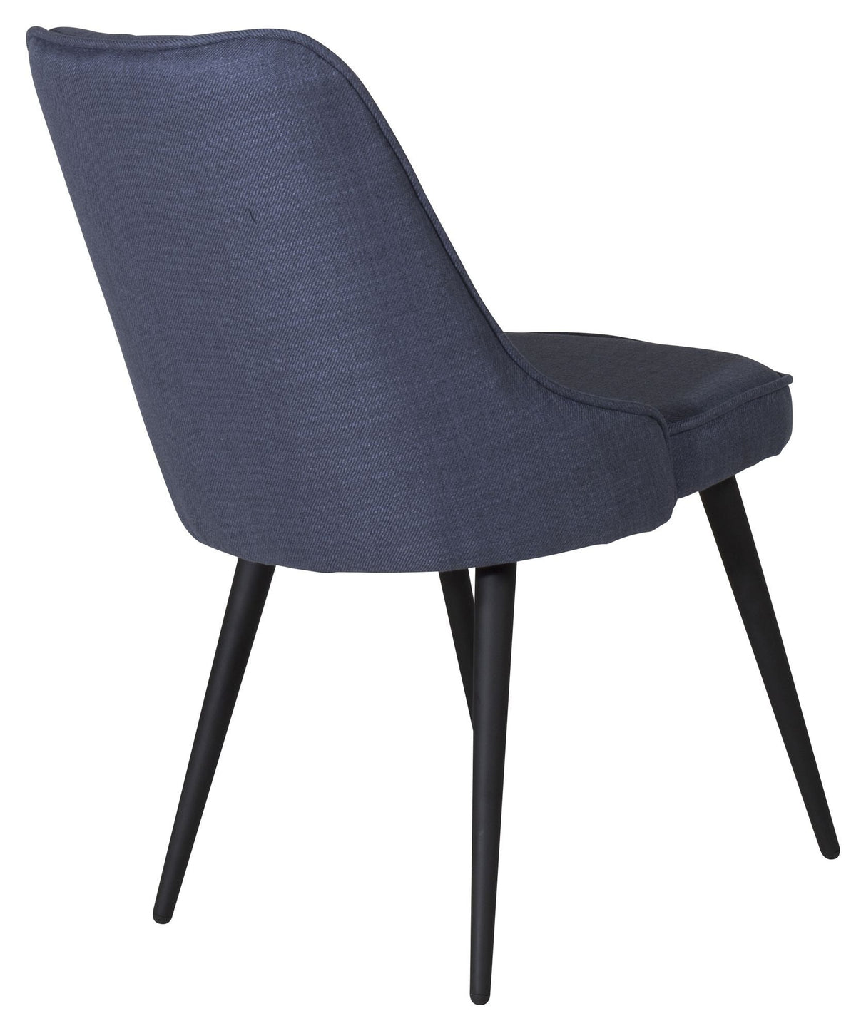 Velvet Deluxe Dining Chair, Blue, Black Metal ben