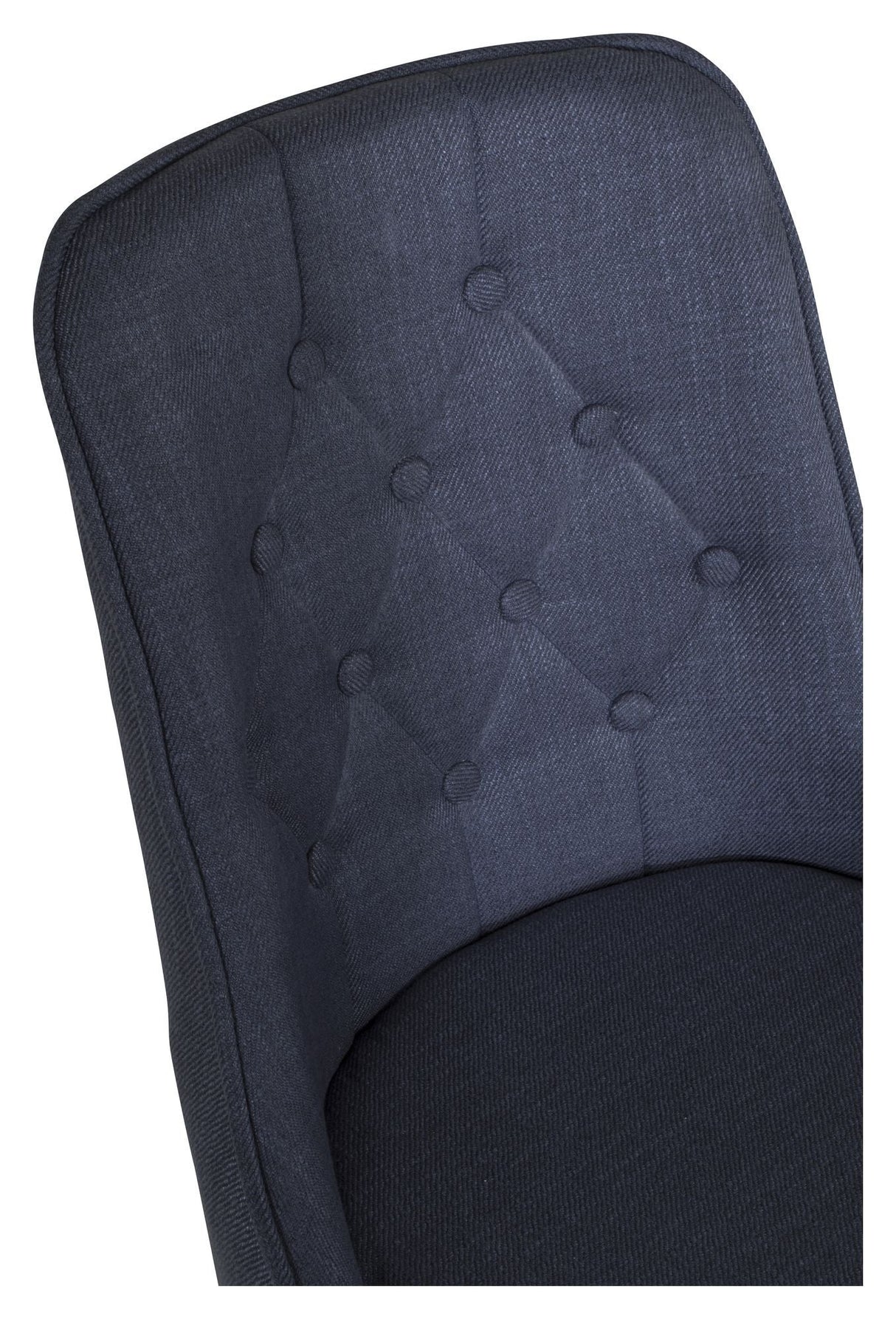 Velvet Deluxe Dining Chair, Blue, Black Metal ben