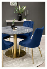 Velvet Deluxe Dining Chair, Blue Velvet