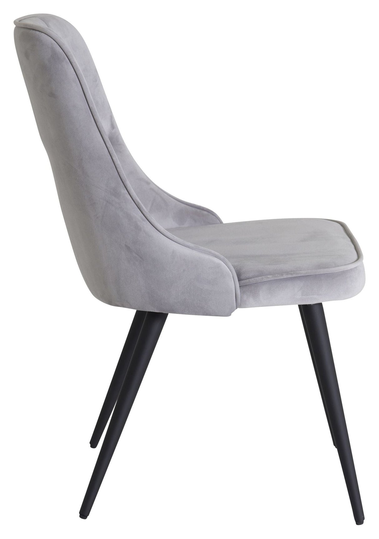 Velvet Deluxe Dining Chair, Grey Velvet