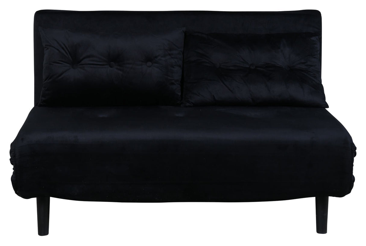 Vicky Sofa Bed 120x190 - Svart sammet