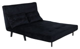 Vicky Sofa Bed 120x190 - Svart sammet