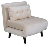 Vicky bäddsoffa 73x190 - beige sammet