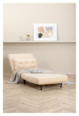 Vicky bäddsoffa 73x190 - beige sammet