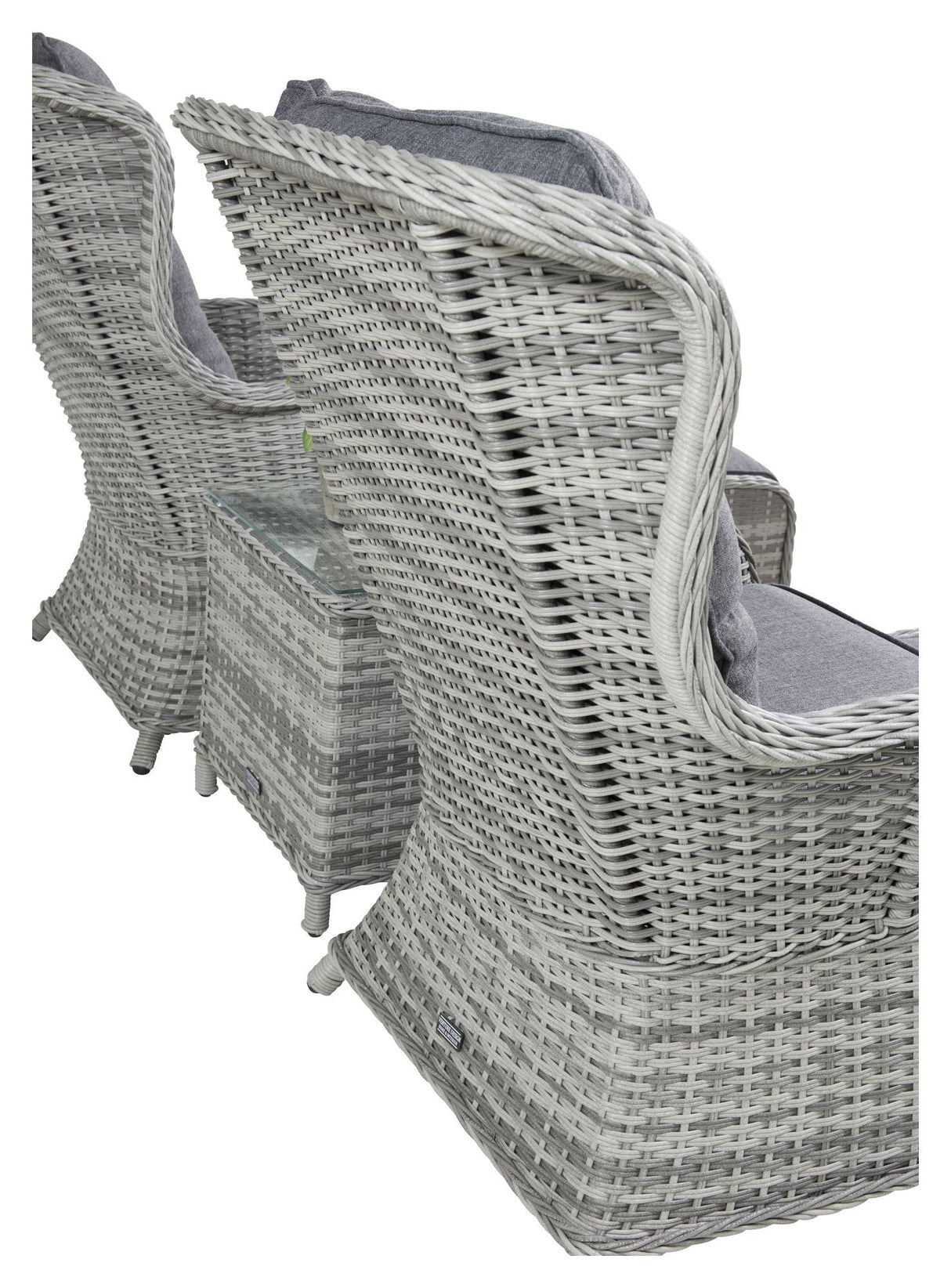 Vikelund Wicker Chairs Set, Gray w. Gråsky