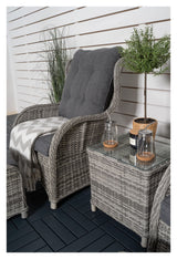 Vikelund Wicker Chairs Set, Gray w. Gråsky