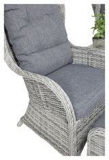 Vikelund Wicker Chairs Set, Gray w. Gråsky