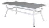 Virya Garden Table, White w. gråglas