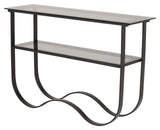 WAVY SIDA TABLE - Black Glass Top, 117x33.5