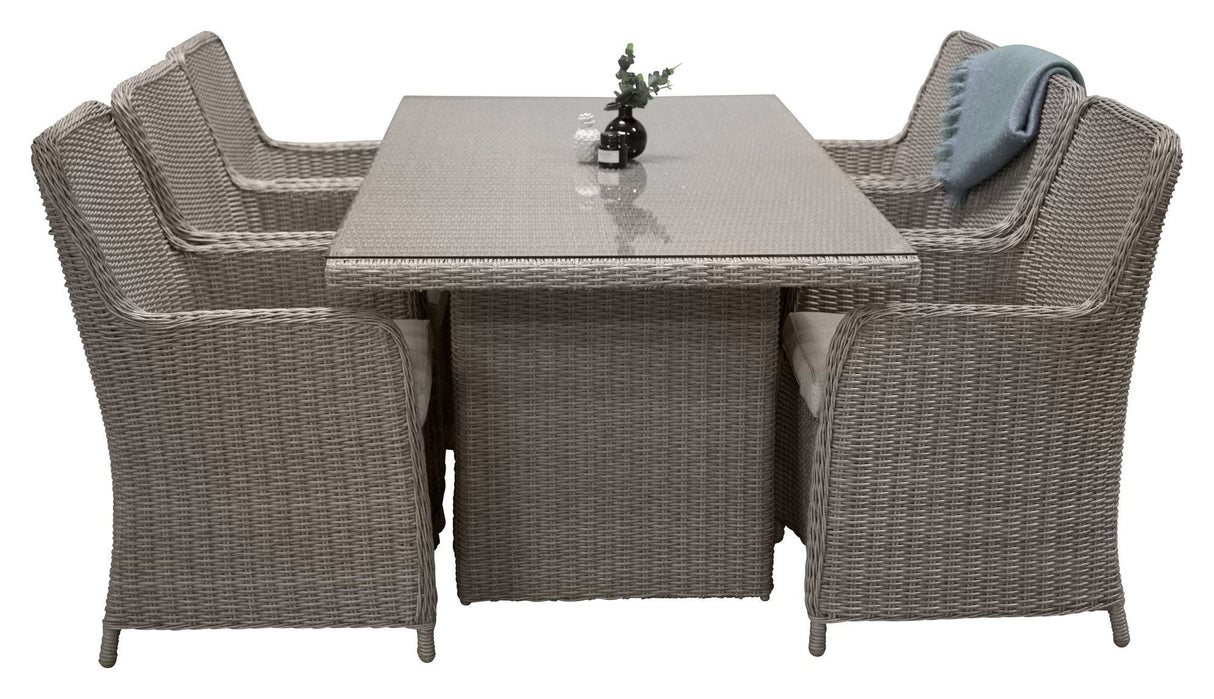 Wembley Garden Set, Grey Polyrattan med kudde