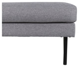 Zoom Ottoman, Steel Grey Velvet