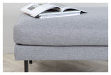 Zoom Ottoman, Steel Grey Velvet