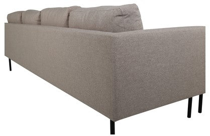 Zooma u-soffa, beige tyg