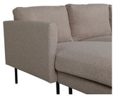 Zooma u-soffa, beige tyg