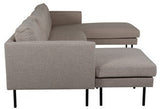 Zooma u-soffa, beige tyg