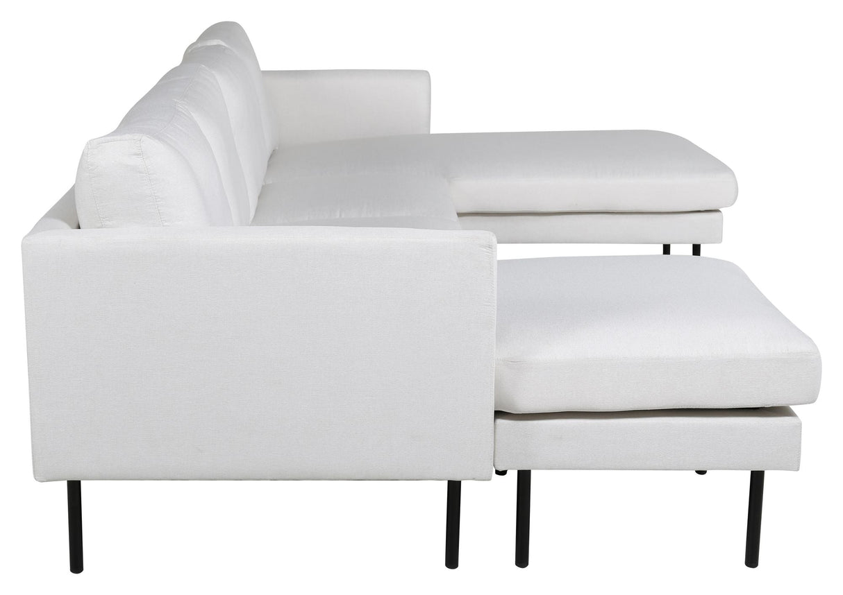 Zooma u-soffa, offwhite tyg