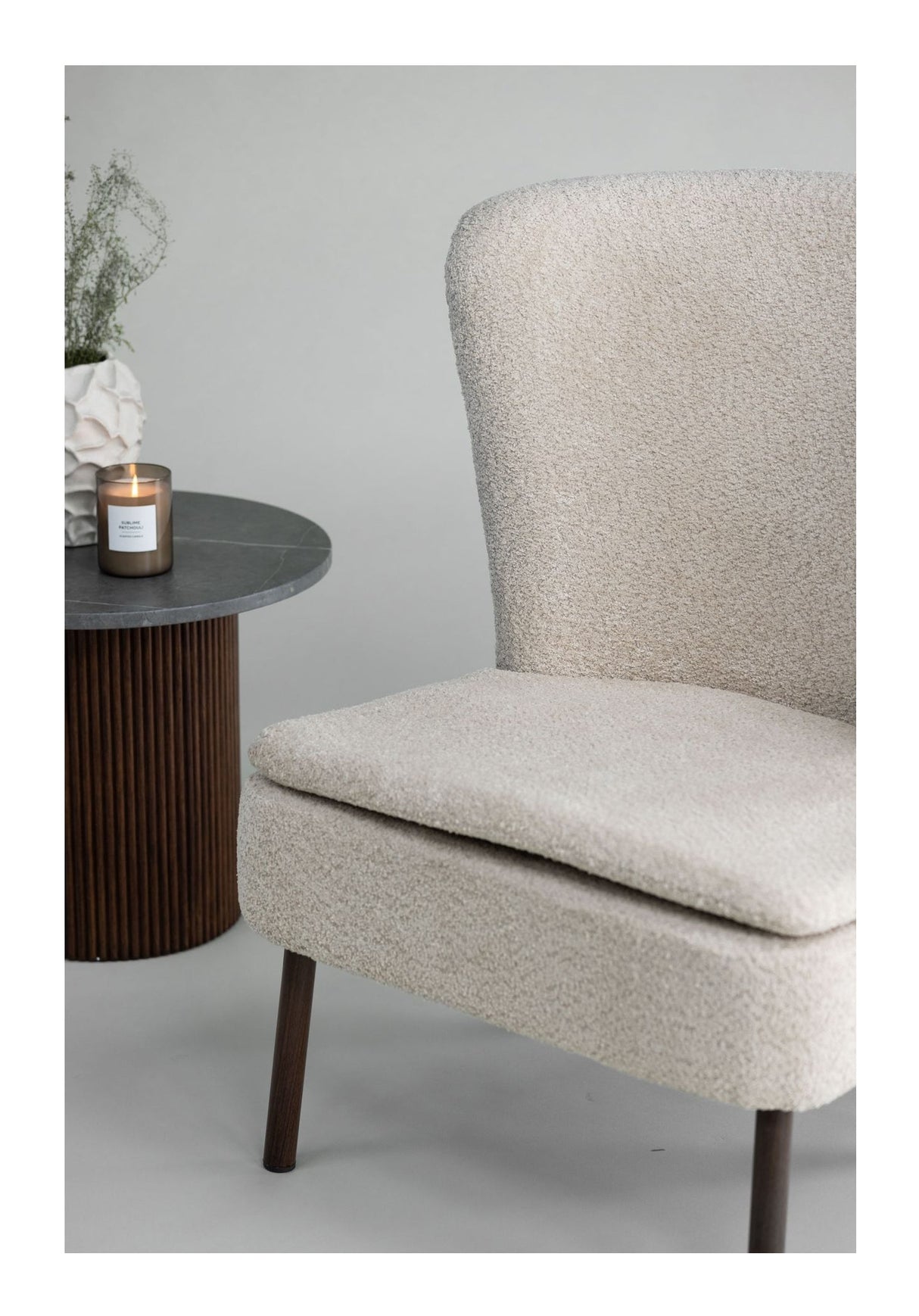 Hällsö loungestol, polyester, beige