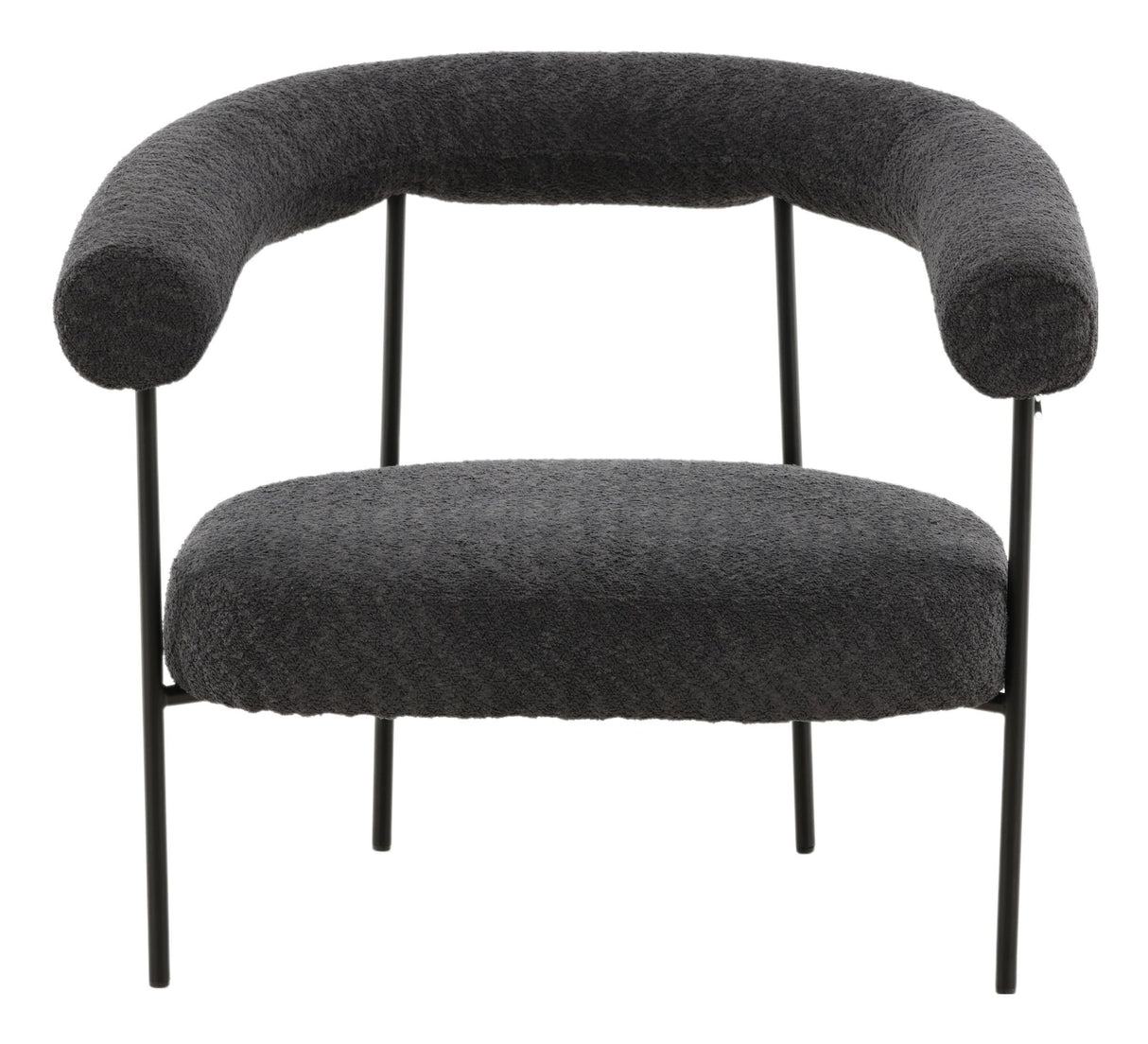 Hökåsen x Josefin Lustig Lounge Chair, Bouclé, Dark Grey