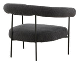 Hökåsen x Josefin Lustig Lounge Chair, Bouclé, Dark Grey